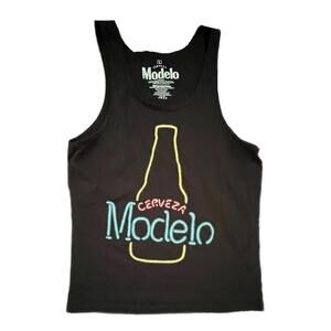 Ripple Junction Black Tank Top with Modelo Graphic